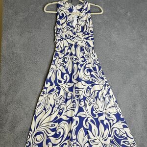 Vintage Princess Kaiulani Hawaiian Dress Womens Small- Medium Sleeveless